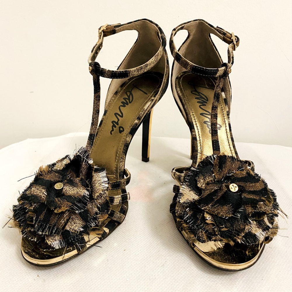 Authentic Lanvin animal print heels